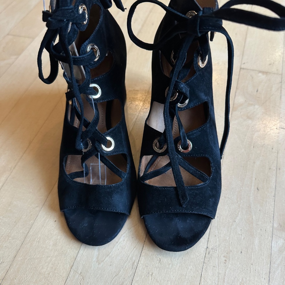 Coach Priscilla Lux Suede Lace Up sandal, 6.5   GD1156 - Picture 3 of 7